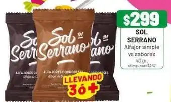 Almacor Sol serrano - alfajor simple oferta