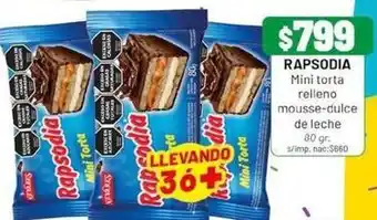 Almacor Rapsodia - mini torta relleno mousse-dulce de leche oferta