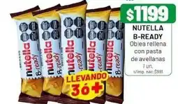 Almacor Nutella - b-ready oblea rellena con pasta de avellanas oferta