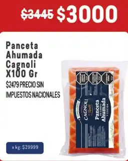 Makro Cagnoli panceta ahumada oferta