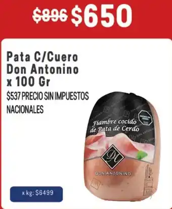 Don antonino pata c/cuero