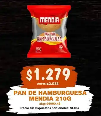 Mendia pan de hamburguesa