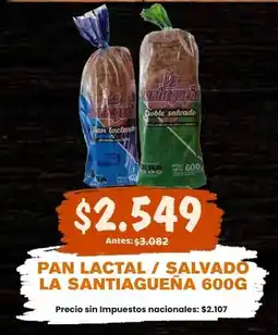 Makro La santiagueña pan lactal / salvado oferta