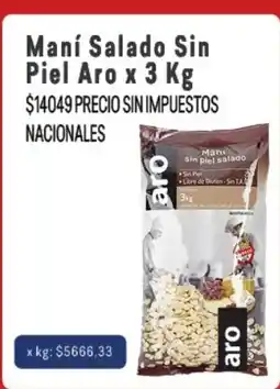 Makro Aro maní salado sin piel oferta