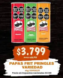 Makro Pringles papas frit variedad oferta