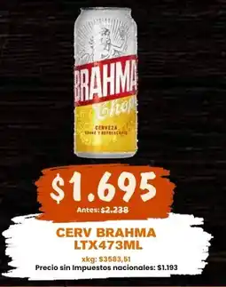 Makro Brahma cerveza oferta
