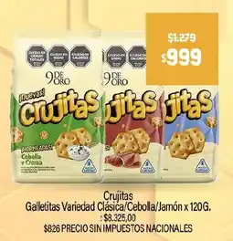 Makro Crujitas Galletitas Variedad Clásica/Cebolla/Jamón oferta