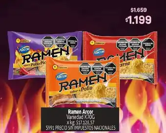 Makro Arcor ramen variedad oferta