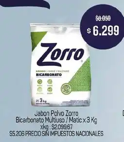 Makro Zorro jabon polvo bicarbonato multiuso oferta