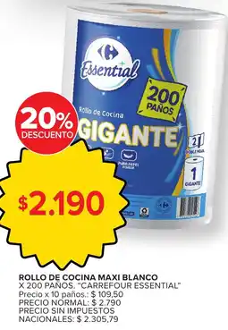 Carrefour Express Carrefour essential rollo de cocina maxi blanco oferta