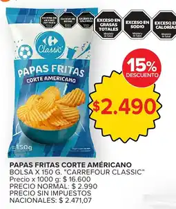 Carrefour Express Carrefour classic papas fritas corte americano oferta