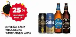 Supermercados Damesco Cervezas Salta rubia, negra oferta