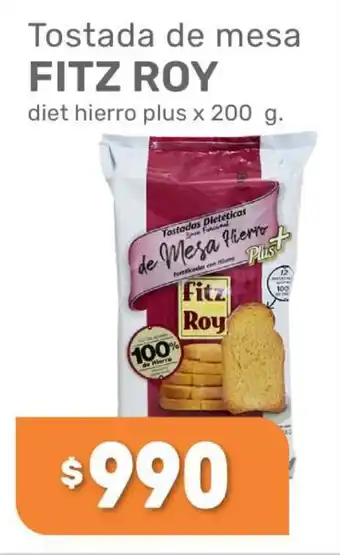 Fitz roy tostada de mesa diet hierro plus