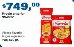 Supermercados Damesco Favorita fideos largos o guiseros oferta