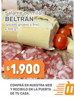 Beltrán Supermercados Beltrán salame de milán oferta