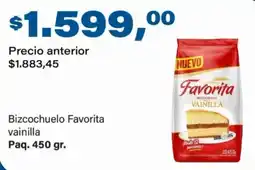 Supermercados Damesco Favorita bizcochuelo vainilla oferta
