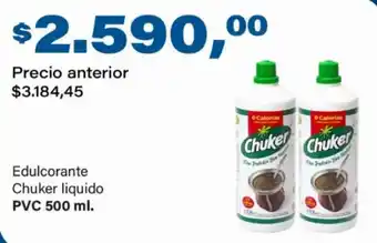 Supermercados Damesco Chuker edulcorante liquido oferta