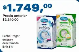 Supermercados Damesco Tregar leche entera y descremada oferta