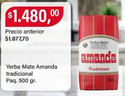 Supermercados Damesco Amanda yerba mate tradicional oferta