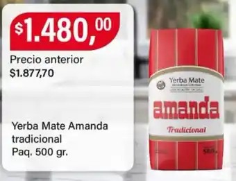 Supermercados Damesco Amanda yerba mate tradicional oferta