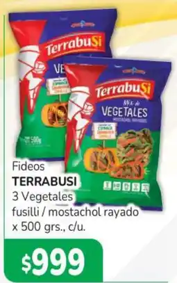Beltrán Supermercados Terrabusí fideos 3 vegetales oferta
