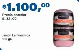Supermercados Damesco La francisca jamón cocido oferta