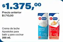 Supermercados Damesco Apostoles crema para batir y para cocinar oferta