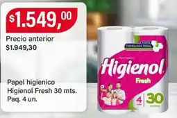 Supermercados Damesco Higienol papel higienico fresh oferta