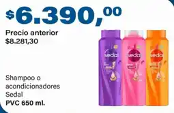 Supermercados Damesco Sedal shampoo o acondicionadores oferta