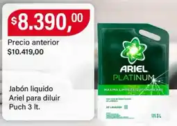 Supermercados Damesco Ariel jabón liquido para diluir oferta