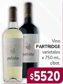 Beltrán Supermercados Partridge vino varietales oferta