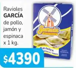 Beltrán Supermercados García raviolés de pollo, jamón y espinaca oferta