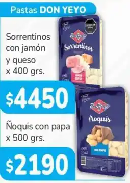 Beltrán Supermercados Don yeo sorrentinos con jamón y queso oferta