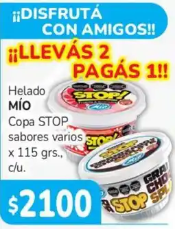 Beltrán Supermercados Helado Mío Copa STOP oferta