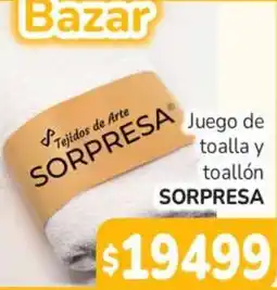 Beltrán Supermercados Sorpresa juego de toalla y toallón oferta