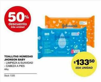 Atomo Conviene Toallitas Húmedas Jhonson Baby 50% Descuento 2da Unidad oferta