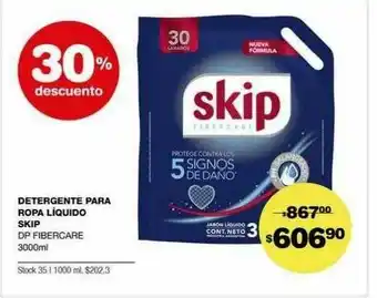 Atomo Conviene Detergente Para Ropa Liquido Skip 30% Descuento oferta