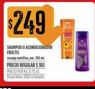 Supermercados Vea Shampoo O Acondicionador Fructis oferta