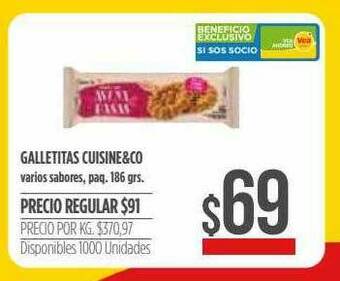Supermercados Vea Galletitas Cuisine&co oferta