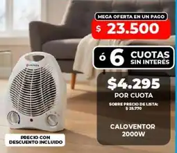 Supermayorista Vital Crivel - caloventor 2000w oferta
