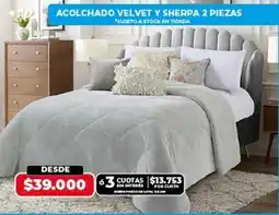 Supermayorista Vital Velvet - acolchado velvet y sherpa 2 piezas oferta