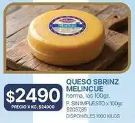 Supermercados Vea Melincue - queso sbrinz oferta