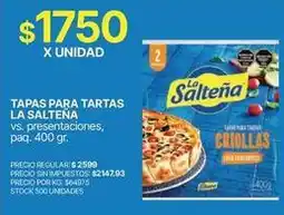 Supermercados Vea La salteña - tapas para tartas oferta
