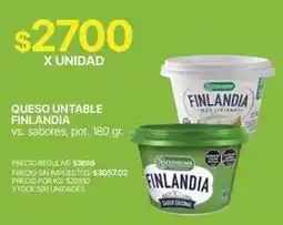 Supermercados Vea Finlandia - queso untable oferta
