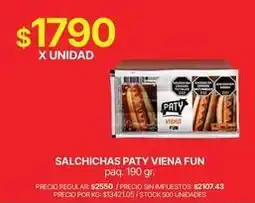 Supermercados Vea Paty - salchichas viena fun oferta