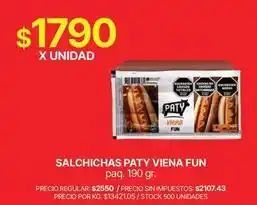 Supermercados Vea Paty - salchichas viena fun oferta