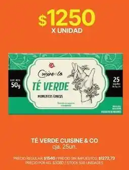 Supermercados Vea Té verde oferta