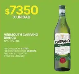 Supermercados Vea Carpano - vermouth bianco oferta