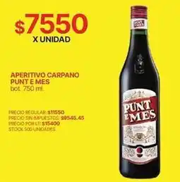 Supermercados Vea Carpano - aperitivo punt e mes oferta