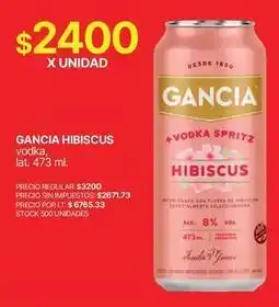 Supermercados Vea Gancia - vodka spritz hibiscus oferta